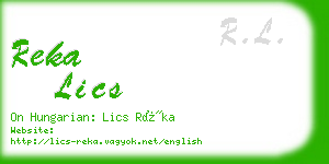 reka lics business card